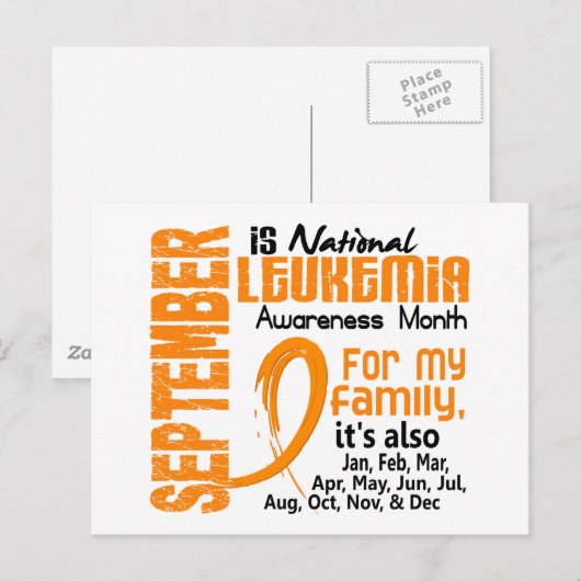 Leukämie Postkarte (Vorne/Hinten)