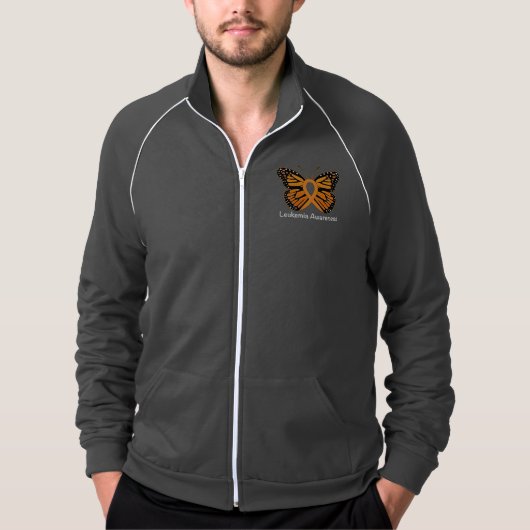 Leukämie-Schmetterlings-Bewusstseins-Band Hoodie (Vorderseite)