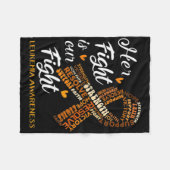 Leukämie Sensibilisierungskampagne Ihr Kampf ist u Fleecedecke (Vorderseite (Horizontal))