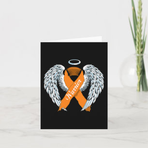 Leukämie Sensibilisierungskampagne Orange Ribbon u Karte