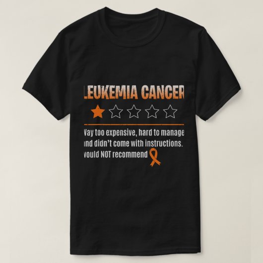 Leukämie Survivor 1 Sterne Orange Ribbon Figa T-Shirt (Design vorne)