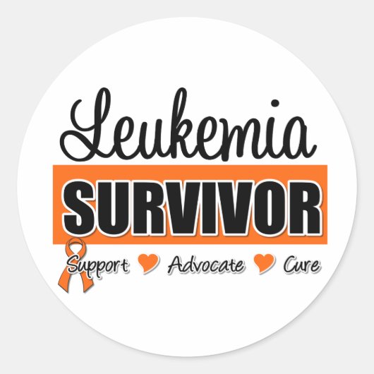 Leukämie Survivor Abzeichen Runder Aufkleber (Vorderseite)