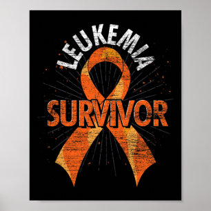 Leukämie Survivor Orangenkrebs Leukämie Aw Poster