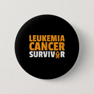 Leukämie Tumorüberlebung Orangefarbene Bekanntheit Button