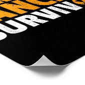 Leukämie Tumorüberlebung Orangefarbene Bekanntheit Poster (Ecke)