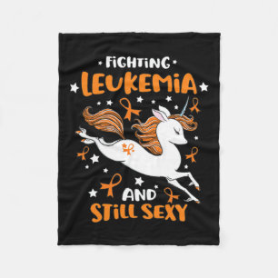 Leukämie und immer noch ein Einhorn Süßes orangefa Fleecedecke