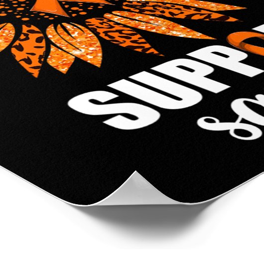 Leukämie-unterstützendes Squad-Shirt Poster (Ecke)