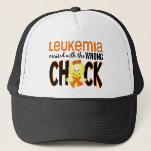 Leukämie verwirrt mit dem falschen Küken Truckerkappe