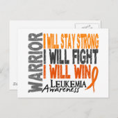 Leukämie Warrior Postkarte (Vorne/Hinten)