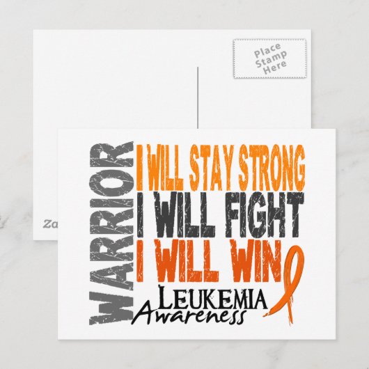 Leukämie Warrior Postkarte (Vorne/Hinten)