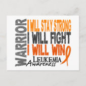 Leukämie Warrior Postkarte (Vorderseite)