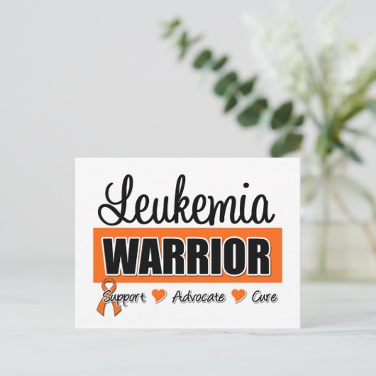 Leukämie Warrior Postkarte (Stehend Vorderseite)
