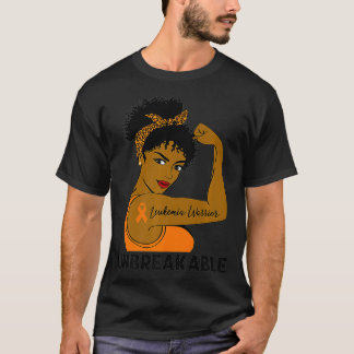 Leukämie Warrior starke schwarze Frauen unzerbrech T-Shirt