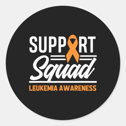 Leukämie Warrior Support Squad Leukämie Runder Aufkleber (Vorderseite)