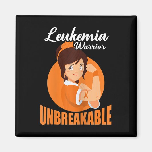 Leukämie Warrior Unzerbrechliche Blutzellen Magnet (Vorne)