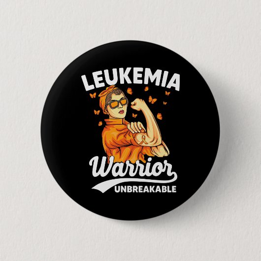 Leukämie Warrior unzerbrechliche Unterstützung Leu Button (Vorderseite)