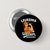 Leukämie Warrior unzerbrechliche Unterstützung Leu Button (Vorne & Hinten)