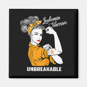 Leukämie Warrior Unzerbrechliches T-Shirt Magnet