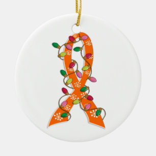 Leukämie-Weihnachtslicht-Band Keramik Ornament