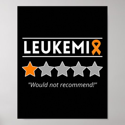 Leukämie wird nicht empfohlen - Aufklärungsmonat Poster (Vorne)