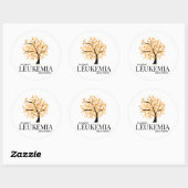 Leukämieschaum Runder Aufkleber (Blatt)