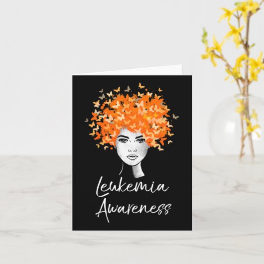 Leukemia Awareness Butterfells Geschenk Karte (Gelbe Blume)