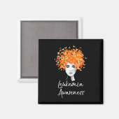 Leukemia Awareness Butterfells Geschenk Magnet (Vorderseite/Rückseite)