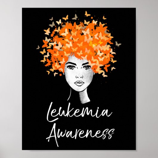 Leukemia Awareness Butterfells Geschenk Poster (Vorne)