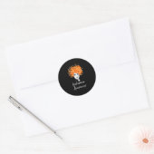 Leukemia Awareness Butterfells Geschenk Runder Aufkleber (Umschlag)