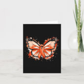 Leukemia Awareness gibt Orange Ribbon Butterfly Karte (Vorderseite)