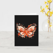 Leukemia Awareness gibt Orange Ribbon Butterfly Karte (Gelbe Blume)