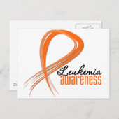 Leukemia Awareness Grunge Ribbon Postkarte (Vorne/Hinten)