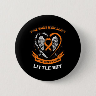 Leukemia Awareness Little Boy Childhood Cancer Son Button