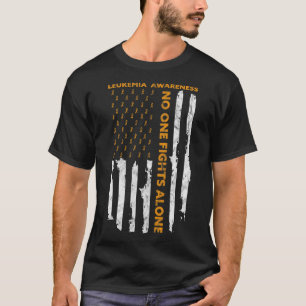 Leukemia Awareness Month American Flag I'm A Warri T-Shirt