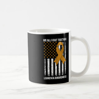 Leukemia Awareness Orange Ribbon USA Flaggenwächte Kaffeetasse