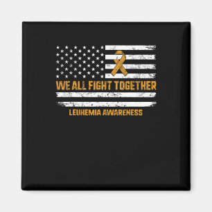 Leukemia Awareness Orange Ribbon USA Flaggenwächte Magnet