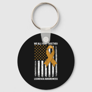 Leukemia Awareness Orange Ribbon USA Flaggenwächte Schlüsselanhänger