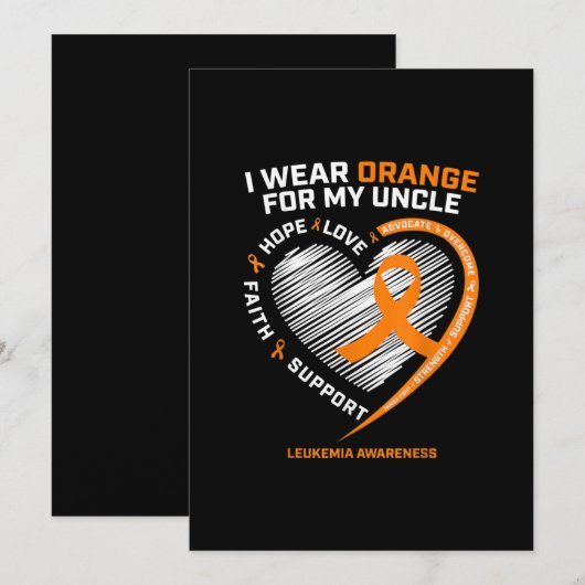 Leukemia Awareness Shirts Einladung (Vorne/Hinten)