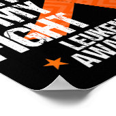 Leukemia Awareness Son Fight Orange Ribbon Geschen Poster (Ecke)