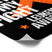 Leukemia Awareness Son Fight Orange Ribbon Geschen Poster (Ecke)