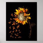 LEUKEMIA Awareness Sonnenblume Poster (Vorne)