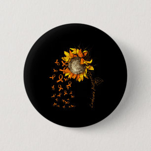 LEUKEMIA Awareness Sunflower  Button