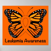 Leukemia Butterfly Awareness Ribbon Poster (Vorne)