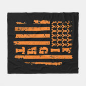 Leukemia Cancer Awareness Leukemia Orange Ribbon Fleecedecke (Vorderseite (Horizontal))