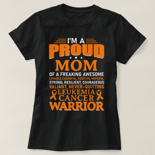Leukemia Cancer Awareness Survivor Orange Ribbon M T-Shirt (Design vorne)