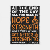 Leukemia Cancer Fighter All You Need Hope & St Fleecedecke (Vorderseite)