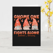 Leukemia Cancer Orange Ribbon Gnome Karte (Gelbe Blume)