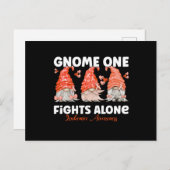 Leukemia Cancer Orange Ribbon Gnome Postkarte (Vorne/Hinten)