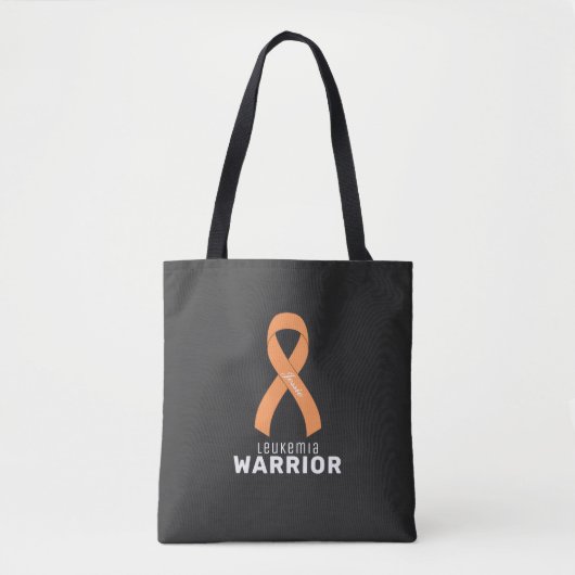 Leukemia Cancer Ribbon Black Tote Bag Tasche (Vorderseite)