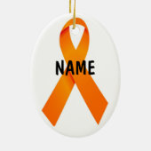 Leukemia Christmas Ribbon Keramik Ornament (Hinten)